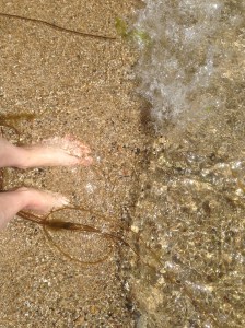 in the sea on st agnes