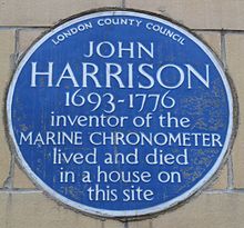Harrison Blue Plaque, London
